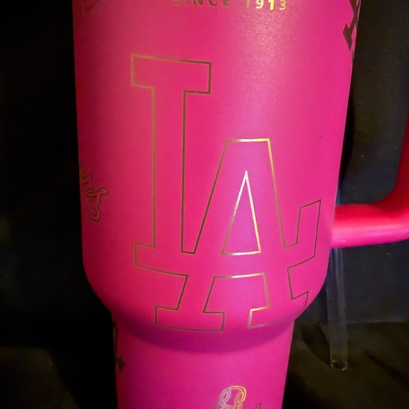New Stanley 40oz Laser LA Engraved Dodgers Hot Pink Tumbler *No Original Box* - Picture 4 of 15